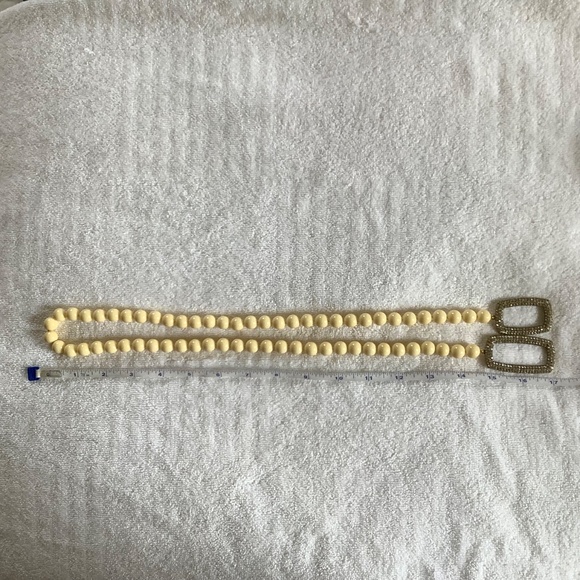 Heidi Daus Set Game Changer Pave Crystal Beaded Lariat Necklace & Earrings Ivory - Picture 11 of 16